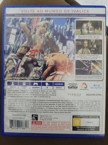 Final Fantasy Xii 12 The Zodiac Age Ps4 Mídia Física (Usado)