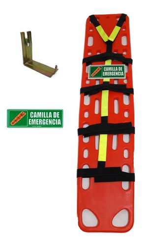 Camilla Emergencia + Arnes + Señalizacion + Gancho