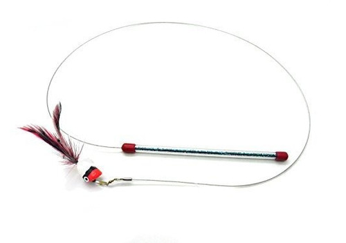 Juguete - Cat Toy Wand With Red Bug Katfly