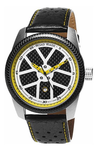 Reloj Hombre Road Rage Watch Co. Rr_100 Cuarzo Pulso Negro