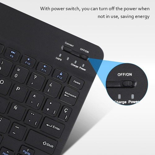 Mini Teclado Delgado Con Bluetooth Para Tablet Universal