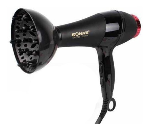 Secadora de cabello Sonar SN-7729 negra 220V - 240V