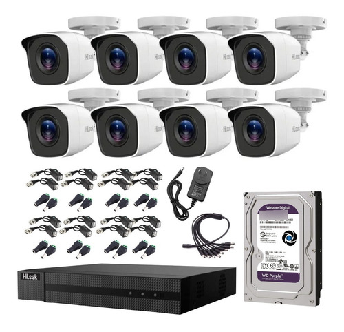 Kit Seguridad Hikvision Dvr 16ch Cctv + 8 Camara Hd + 1tb