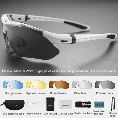 Rockbros-gafas-lentes Polarizados Ciclismo, Uv400, 13 Piezas