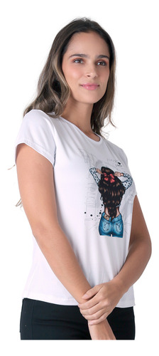 Playera Mujer Moda Camiseta Blanco Stfashion 69705023