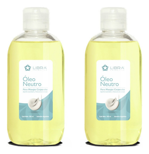 Libra Oleo Aceite Para Masajes Neutro Corporal  X 500ml X 2