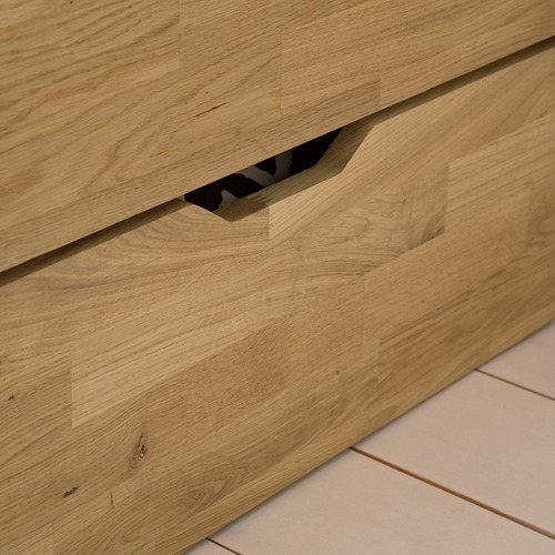 Imagen 4 de 5 de Cama Con Almacenaje De Madera 100% Roble Ref: Maciza42