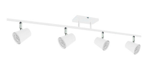 Lampara Aplique Pared Techo Spot Movil Moderno 4 Luces Led Estructura Blanco