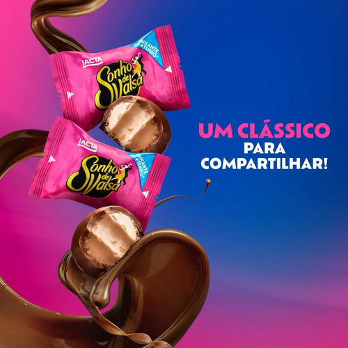 Bombom Cremoso Sonho De Valsa Pacote 1kg 50 Unidades Lacta