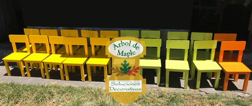 Imagen 5 de 10 de Sillas Para Niños En Madera Centros Infantiles Cdi -hogar-