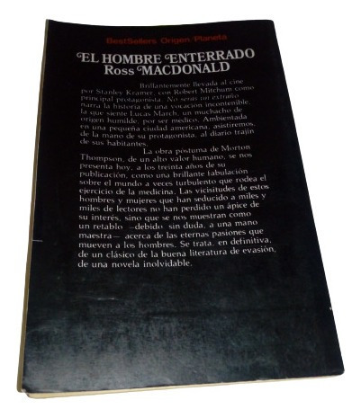El Hombre Enterrado Ross Macdonald Ed. Origen Planeta (Usado)