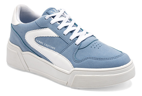 Tenis Plataforma Dama Clasben Azul 124-664