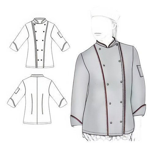 Moldería Textil Unicose - Chaqueta Chef Rt 1743