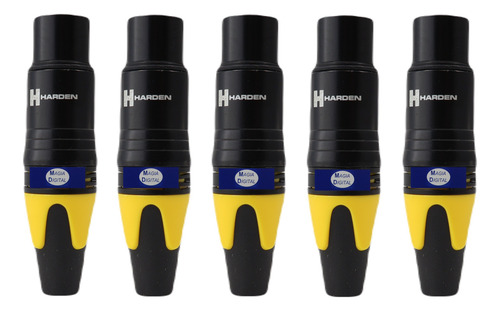 Jack Canon 3puntas Harden Ja-148yl Amarillo 5pz Negro/amarillo