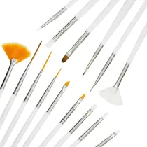 Comprar Set De 15 Pinceles Para Manicuria Uñas Deco Liners Dotting