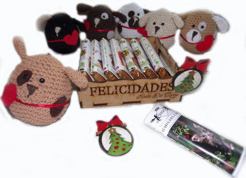 Pack Regalo Navidad Chocolates Perros (choco Can) +bandeja+