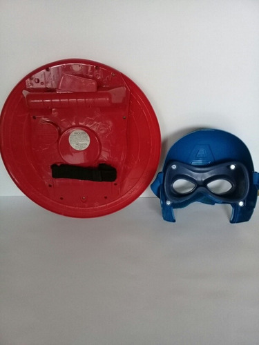 Escudo Lanza Discos Y Mascara Del Capitan America (Usado)