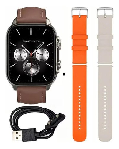 Reloj Inteligente Compatible Con Xiaomi, Oppo, Huawei Negro-gold Lisa Naranja