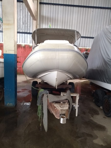 Bote Inflável Zefir F420 Casco Rígido C/ Motor Evinrude Etec