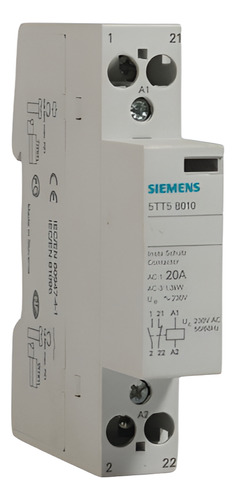 Siemens 5tt5 8010 Contactor Relé Cont Na / Nc 230ac 400v 20a