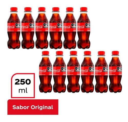 Paquete De 12 Mini Coca Cola 250ml Pet