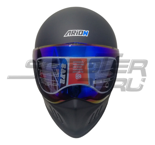 Casco De Moto Certificado Pml 83 Azul Con Doble Visor