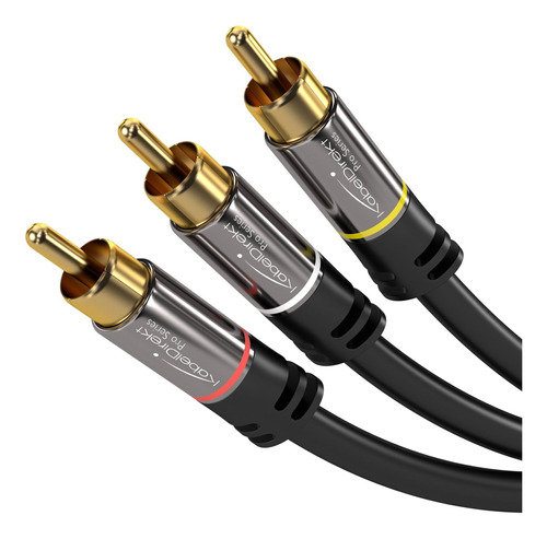 15 Pie 3 Rca Estereo Audio Video Cable Pro Serie