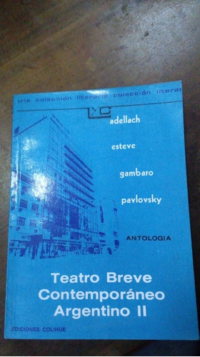 Libro Teatro Breve Contemporáneo Argentino Ii