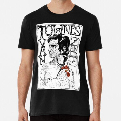 Remera Camiseta Townes Van Zandt En Blanco Y Negro Algodon P