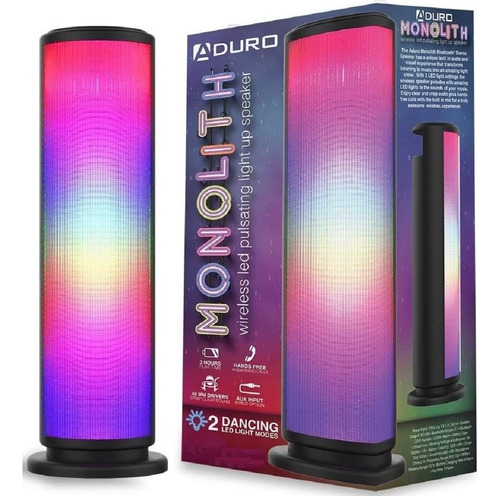 Altavoz Inalámbrico Led Aduro Con Luces Pulsantes, Altavoz