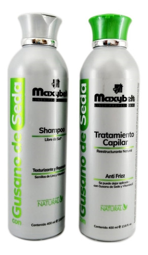 Shampoo+tratamiento Gusano De Seda Maxyb - mL a $62