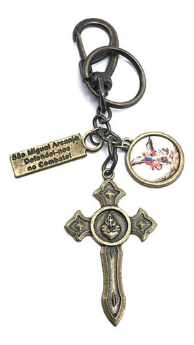 Chaveiro Espada São Miguel Arcanjo Mosquetão Ov
