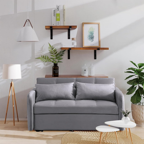 Sofa Tipo Cama Con Porta Vasos 2 Cuerpos