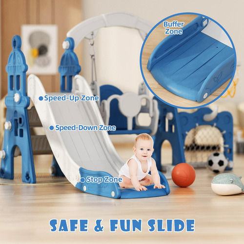Juego De Toboganes Y Columpios Para Niños Pequeños De 1 A 3