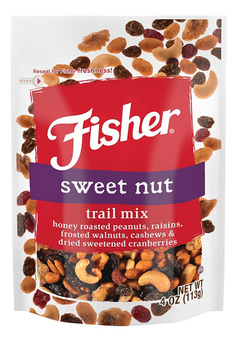 Fisher Snack Sweet Nut Trail Mix, Cacahuetes Tostados Con Mi