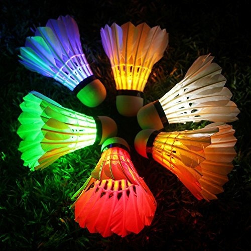 Inngree Led Badminton 6 Pack Shuttlecock Oscuro Night Goose 