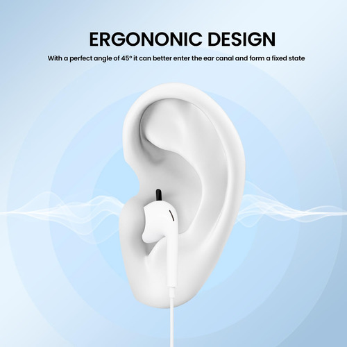 Auriculares Con Cable Rebenuo Para iPhone Con Micrófono Y Vo
