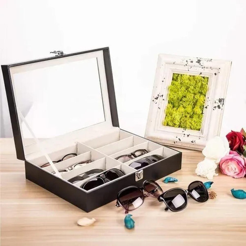.. Estuche For Gafas Con 8 Rejillas, Joyero, Cierre For