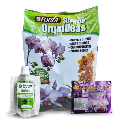 Sustrato Para Orquídeas + Kit Fertilizantes 