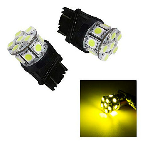 Bombilla Led 3157 Dorada Para Coche