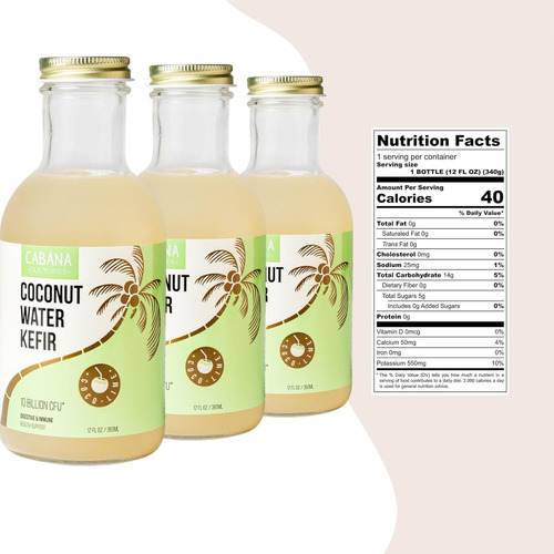 Cabana Cultures - Kéfir De Agua De Coco Probiótico, Apoyo A
