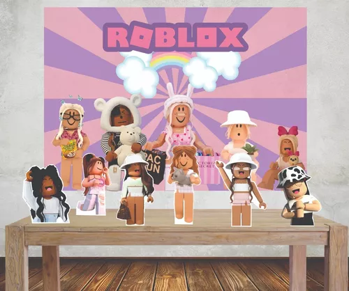 Painel Roblox Menina Promocional Banner Displays Enfeite