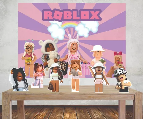 Kit Festa Roblox Menina Painel Promocional Banner Displays