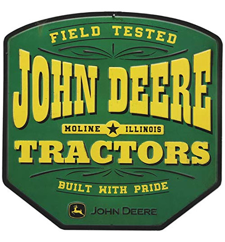 Open Road Brands John Deere Tractors Cartel Metal Relieve O