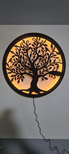 Árbol De La Vida Metálico Con Luz Interior