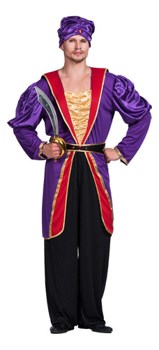 Disfraz Árabe Masculino De Príncipe Sultán De Halloween