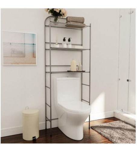 Mueble Organizador Cromado Baño Con Nivelador 