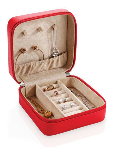 Alhajero Organizador De Joyas Jafra Joyero Rojo