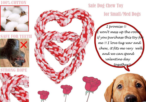 Juguete Para Perro De San Valentín, Corazón Entrelazado, Jug