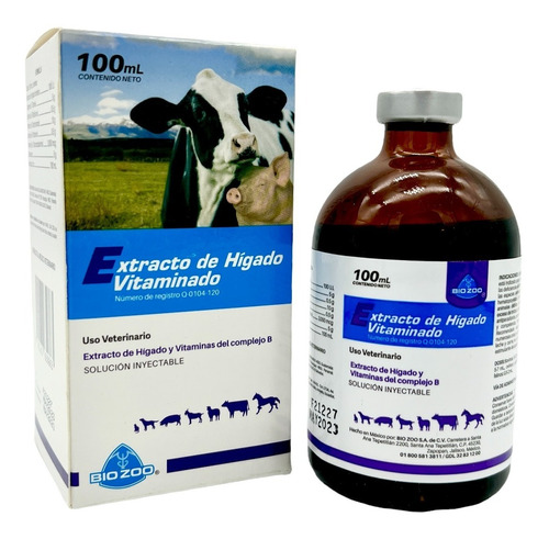 Extracto De Higado Vitaminado Bio Zoo Bovinos 100 Ml